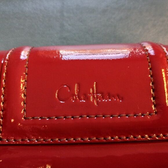 Cole Haan Red Amazing Clutch Sothwestern Granny Chic Red/Gold clasp - Picture 6 of 9